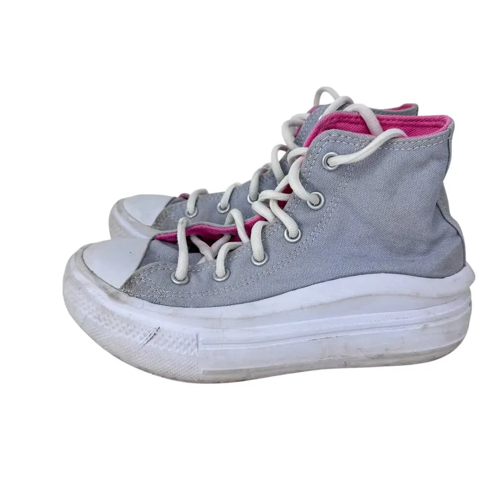 Converse Chuck Taylor All Star Move Platform Sneaker‎ Youth 1 Gray White A02495C